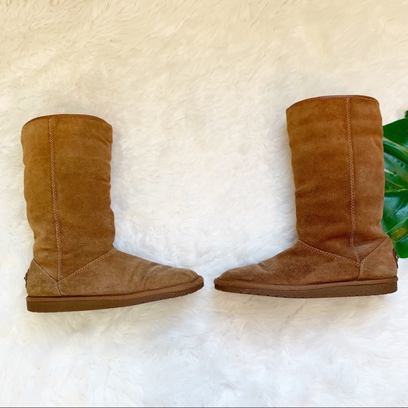 Coach tan suede slip on boots shearling RELISTED - Picture 3 of 10